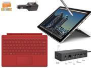 Microsoft Surface Pro 4 Core i7 6600U 16GB 512GB 12.3 touch screen w 2736x1824 3K 3 2 QHD Windows 10 Pro Red Cover Dock Bundle