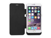 10000mAh External Battery Power Pack Flip Cover Case for iPhone 6 Plus 5.5 inch Black