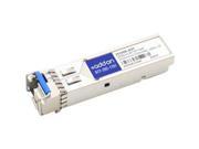 AddOn HP J9100B Compatible TAA compliant 100Base BX SFP Transceiver SMF; 1310nmTx 1550nmRx; 10km; LC