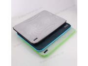 New USB Cooling Cooler pad 2 Fans for 10 17 Laptop PC With LED Light Green