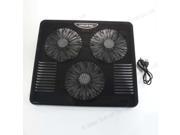 New 2 USB 3 Fans Cooling Cooler Pad Stand for 12 to 15.4 with LED for Laptop
