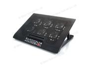 New 2 USB adajustable Cooling Cooler Pad with 6 Fans LED for 12 17 Laptop PC