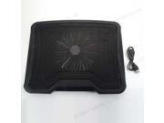 New 2 USB One 1 Big Fan Cooling Cooler Pad for 14 15.4 17 Laptop PC with LED