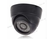1 4 CMOS 1200TVL HD Infrared 24LED NTSC Indoor Ceiling Security Dome Camera Black