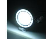 30W COB 27 SMD3528 LED Motorcycle Spot Fog Light Lamp White Angel Eye Universal