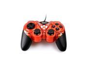 Wired USB Gamepad Double Shock Game Controller Joypad for PC Computer reddish orange