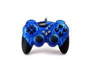 USB 2.0 Wired Gamepad Double Shock Joystick Joypad Game Controller for PC Laptop Blue