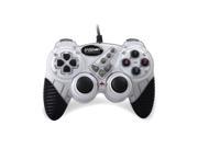 USB 2.0 Wired Gamepad Double Shock Joystick Joypad Game Controller for PC Laptop white