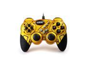 USB 2.0 Wired Gamepad Double Shock Joystick Joypad Game Controller for PC Laptop Yellow