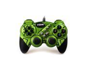 USB 2.0 Wired Gamepad Double Shock Joystick Joypad Game Controller for PC Laptop Green
