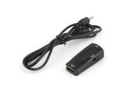 New HDMI female to VGA Converter Adapter 1080P With Audio Cable For PC TV P5 Black