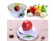 New WH B09L 7kg 1g LCD Digital Electronic Kitchen Scale with Backlight and Bowl