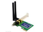 2 Antenna Wireless Wifi 300Mbps LAN Network PCI Express Adapter Card 802.11b g n