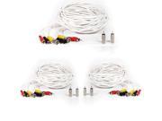 3 x 100ft Audio Security Camera Video Power Cable CCD BNC RCA CCTV DVR Wire Cord