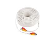 4 X 200FT SECURITY CCTV CAMERA CABLE SURVEILLANCE WHITE VIDEO BNC CORD POWER