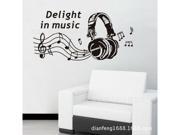 can remove wall stick creative headphones wall Piano room instrument room decorative stickers JM8265
