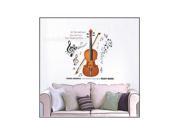 The second generation wall stickers Music room piano room decoration in sticker adhesive on the violin PVC 2179