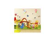 Background adornment bedroom the pooh grass kindergarten of cartoon wall stickers AM9020