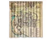 Fashion Design Harry Potter The Marauder's Map Bathroom Waterproof Polyester Fabric Shower Curtain With Hooks 66