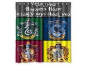 Hot Sale Custom Harry Potter Hogwarts Badge Waterproof Fabric Bathroom Shower Curtain 66