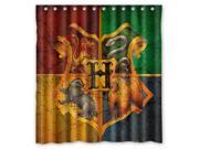 Unique Harry Potter Hogwarts Badge Bathroom Waterproof Polyester Fabric Shower Curtain 66