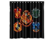 Fashion Design Harry Potter Hogwarts Badge Bathroom Waterproof Polyester Fabric Shower Curtain With Hooks 60