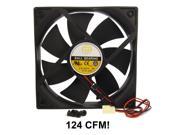 120mm 25mm Case Fan 12V DC 124 CFM Ball Brg 2 Wire PC Computer Cooling 350A*