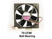 92mm 25mm Case Fan 12V DC 62CFM PC CPU Computer Cooling Ball Brg 2Wire 241a*