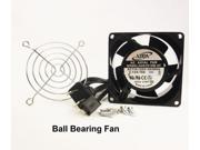 80mm 38mm Case Fan 110 115 120 V AC Ball Brg Finger Guard Cooling 368A*
