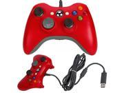 Red Wired USB Game Pad Controller For Microsoft Xbox 360