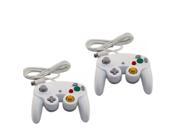2 X White Game Wired Controller Pad for Nintendo Gamecube GC WII