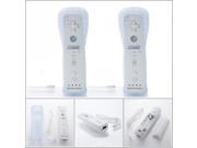 Lot2 Remote Controller Built in Motion Plus Case Wristband for Wii White