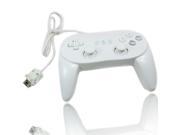 White Classic Game Controller Pro for Nintendo Wii Remote Gamepad