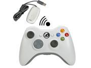White Wireless Game Remote Controller Gaming Receiver for Microsoft Xbox 360
