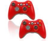 Lot 2 Wonderful Wireless Controller Handle for XBox 360 Red Console