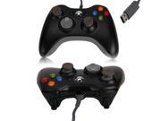 Wired USB Game Controller for Microsoft Slim Xbox 360 PC Windows Black