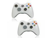 2Pcs White Wireless Game Remote Controller for Microsoft Xbox 360 Console