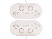 2x Classic Remote Gamepad Game Controller for Nintendo Wii White