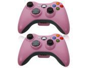 Lot 2 Replacement Wireless Controller Game Pad for Microsoft XBox 360 Pink