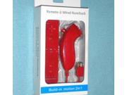 Built in Motion Plus Nunchuk for Nintendo Wii or Wii U RED