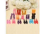 16 Pairs Fashion Dolls Shoes Heels Sandals Set for Barbie Doll Outfit Dress Toy Fashion Style And Easy To Wear