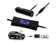 3.5mm Automatic Searching LCD FM Transmitter Car Charger Audio Adapter for Cellphone Samsung iPhone 4S 5 MP3 4 Player