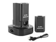 Black Dual Battery Charger Charging Station Stock Dock For Xbox 360 2 Battery