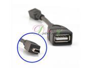 1x Mini USB Male to USB 2.0 Female OTG Host Adapter Cable For Samsung Huawei Tablet PC Smartphone PC Phone GPS