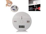Electronic Battery operated CO Permanent Carbon Monoxide Alarm Detector Sensor Poisoning Gas Smoke Warning Tester with LCD Display