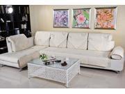 Quilted Embroidery Sectional Sofa Couch Slipcovers Furniture Protector Cotton 90*180cm