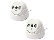 2 White Indoor Day Night Vision Wide Angle Security Camera CCTV CMOS 2.1mm HD 1000TVL Color Indoor Dome BZ03 102