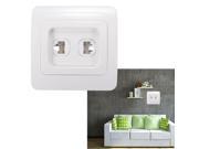 RJ45 Double Port Network Ethernet LAN Socket Panel Outlet Wall Plate Home Office