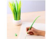 Forest Green Rollerball Ballpoint Silicon Rubber Grass Leaf Design Pen Black ink