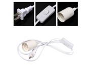 E26 E27 Light Bulb Socket to AC Outlet Plug Power Cord Adapter On Off Switch 6F 1.8m AC110 220V